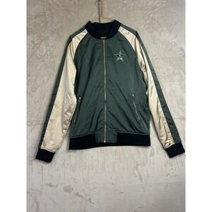 Jeffree Star L Blood Money Bomber Jacket Womens Green Excellent Embroidered Logo